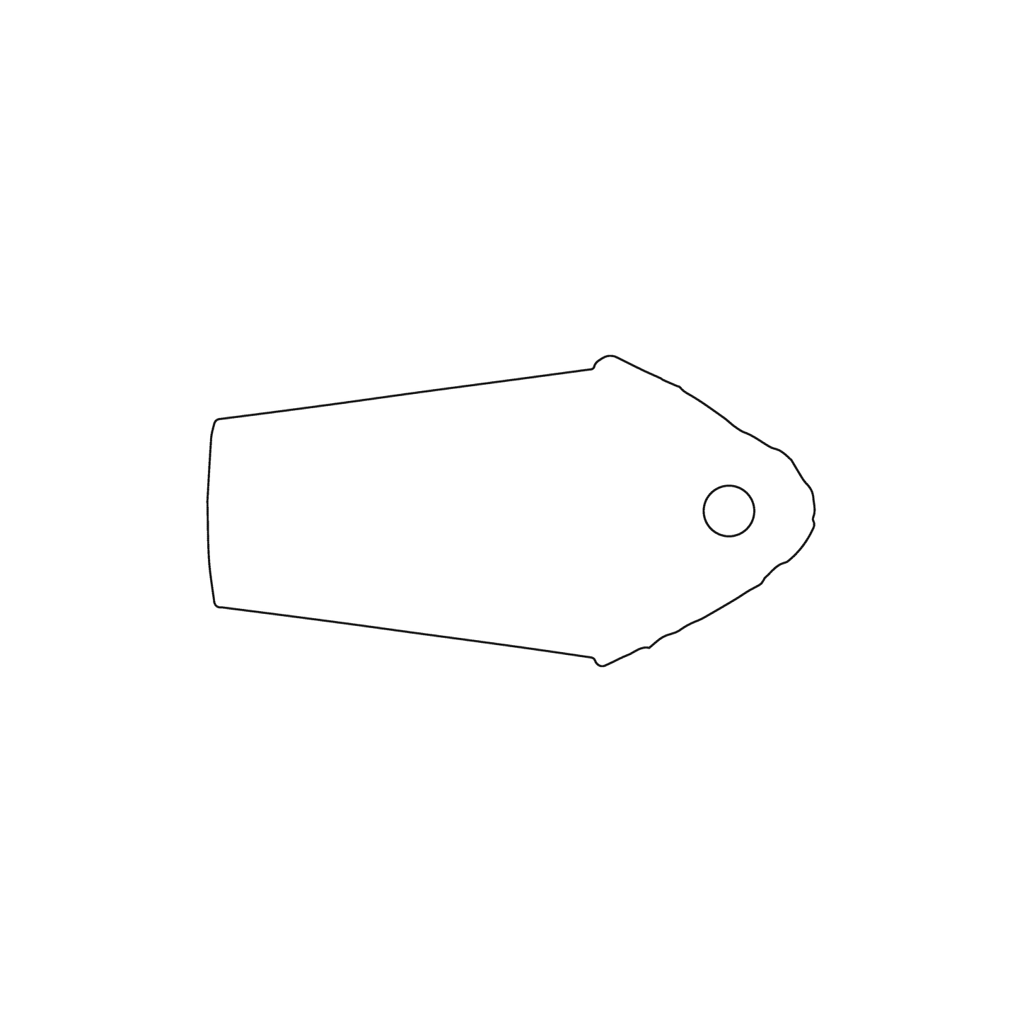 Custom Plastic 2.25" x 1.15" Coffin Shape Key Tags