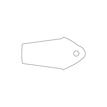 Custom Plastic 2.25" x 1.15" Coffin Shape Key Tags
