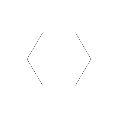 Custom Plastic 2.16" x 2.52" Hexagon Shape Cards