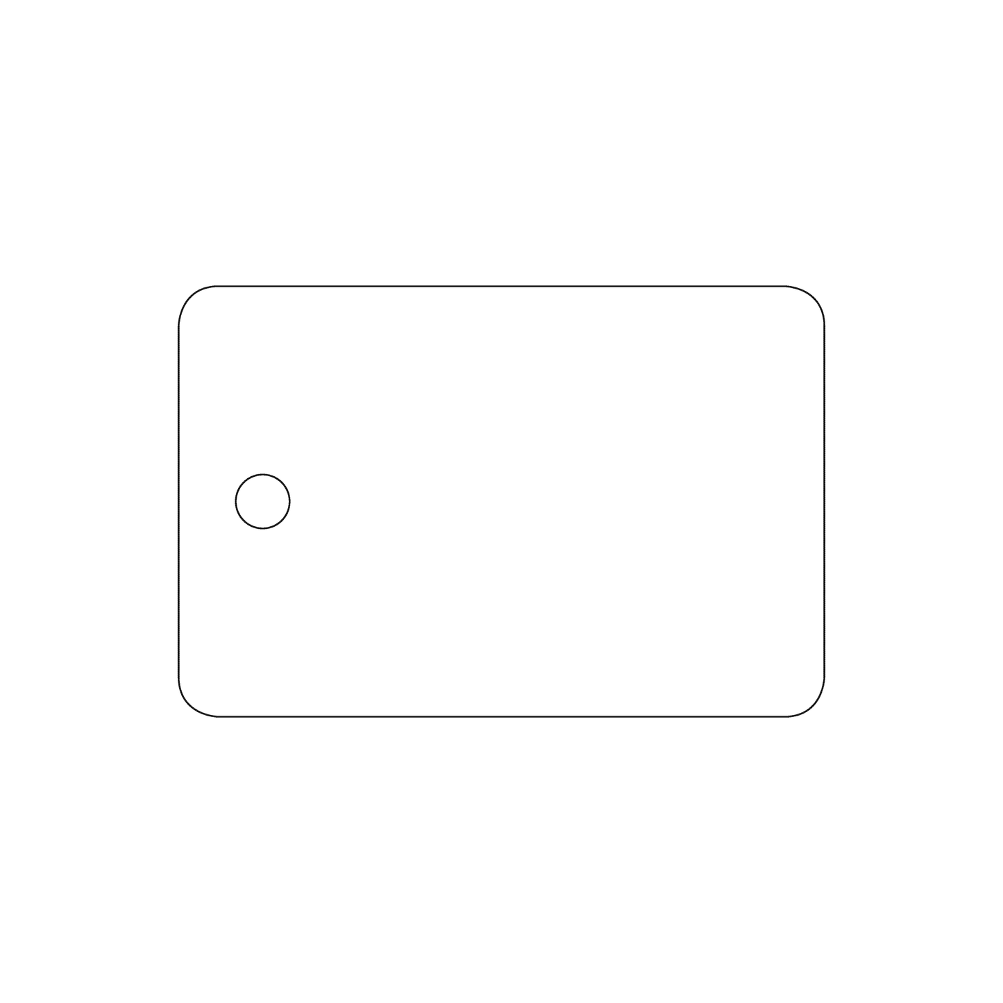 Custom Plastic 3" x 2" Rectangle Tags
