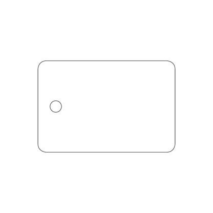 Custom Plastic 3" x 2" Rectangle Tags