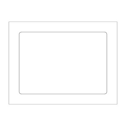 Custom Plastic 3" x 4.25" Rounded Rectangle Cards