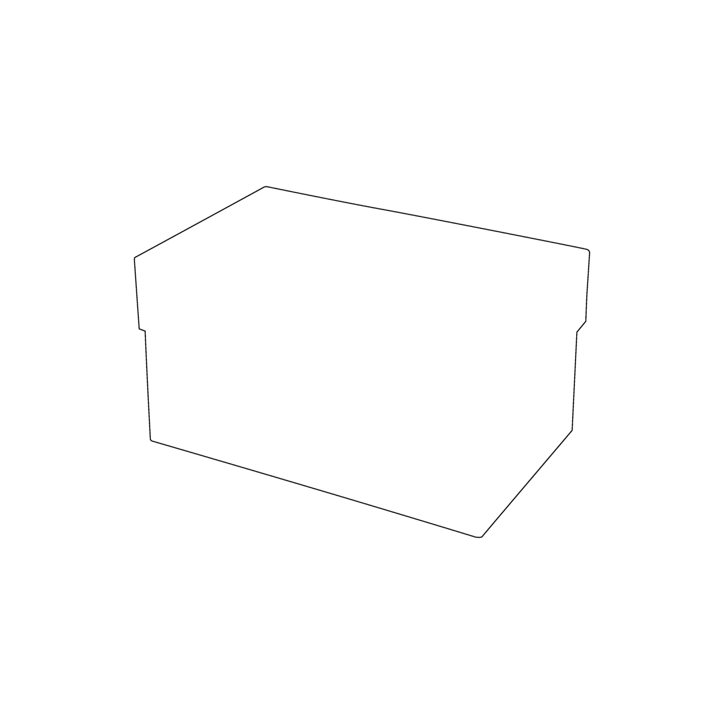 Custom Plastic 3.375" x 2.6" Box Shape Cards