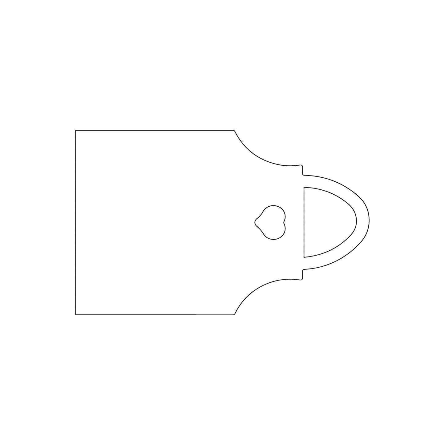 Custom Plastic 3.375" x 2.125" Apron Shape Cards