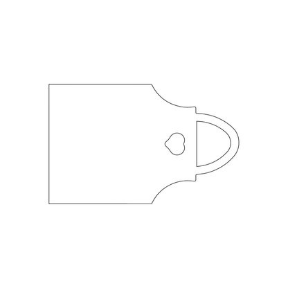 Custom Plastic 3.375" x 2.125" Apron Shape Cards