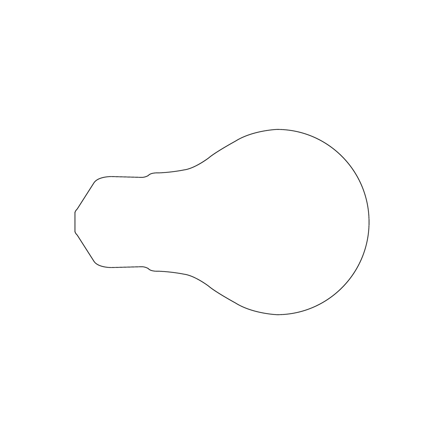 Custom Plastic 3.375" x 2.125" Light Bulb Shape Cards