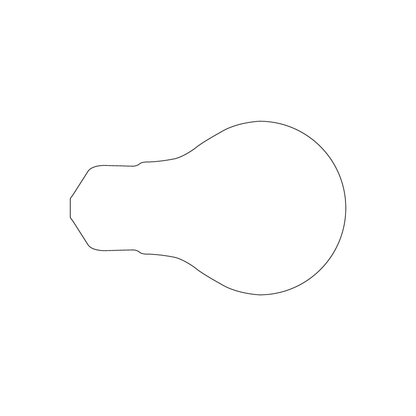 Custom Plastic 3.375" x 2.125" Light Bulb Shape Cards