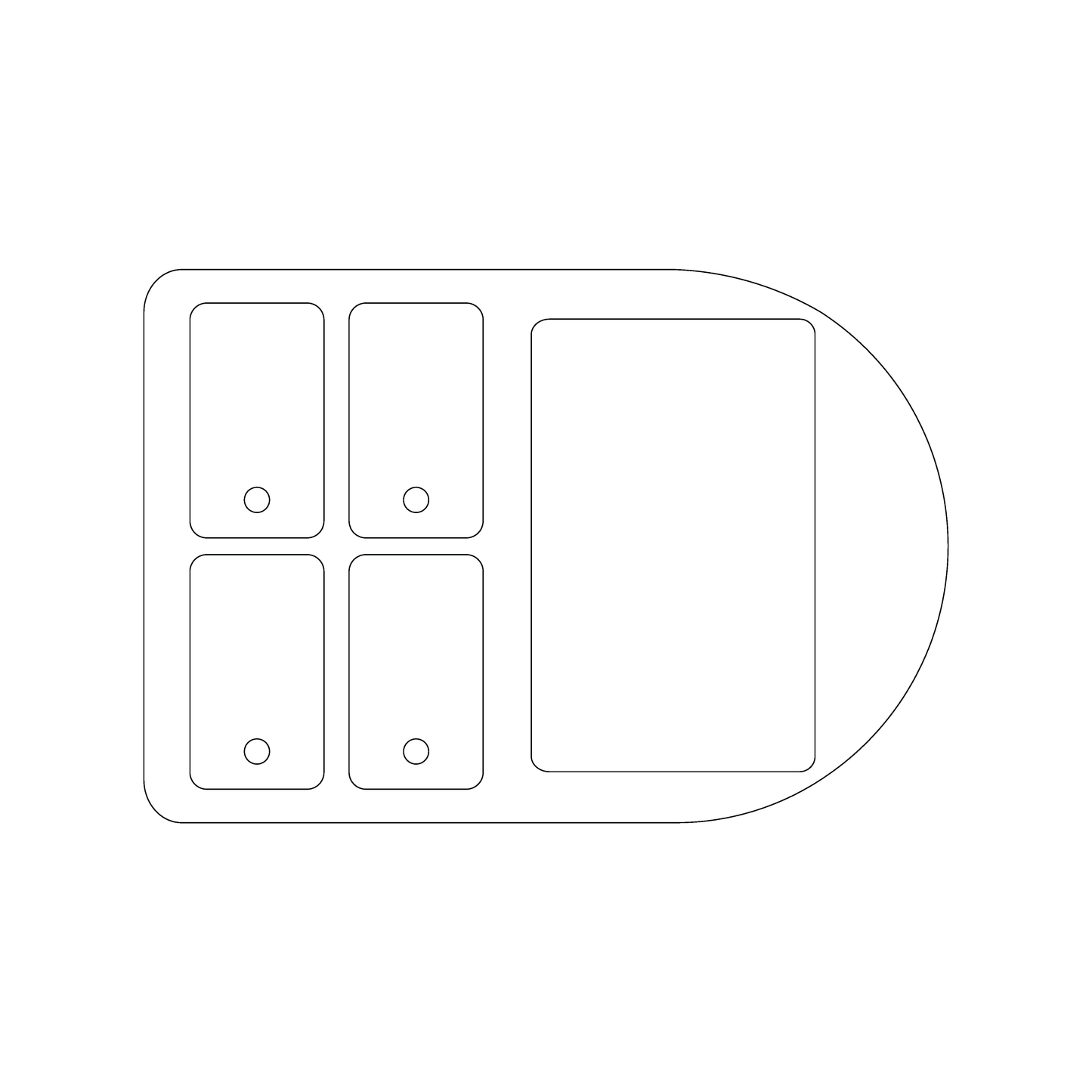 Custom Plastic Punch-Out Card and Four Key Tag Combo