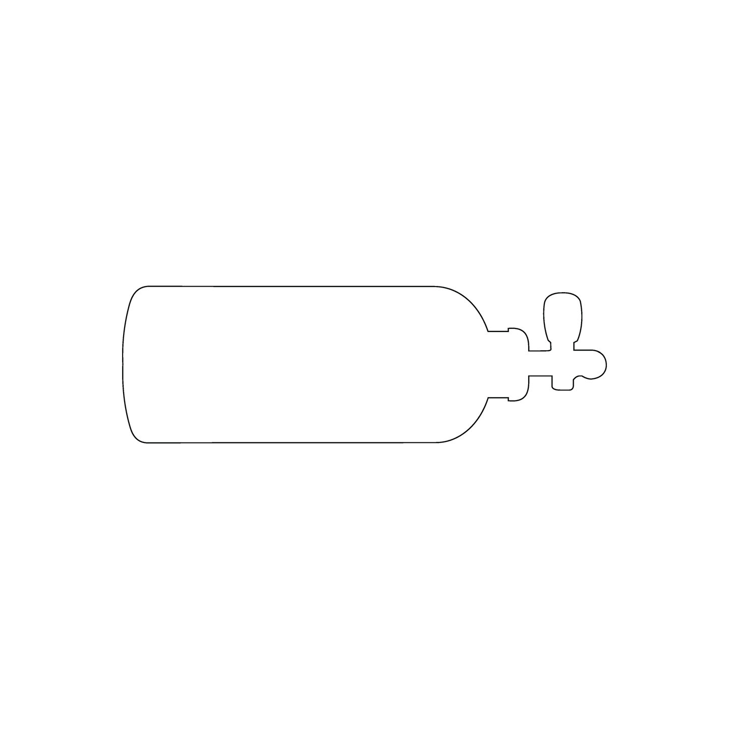 Custom Plastic 1.1" x 3.4" Oxygen Tank Shape Cards