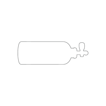 Custom Plastic 1.1" x 3.4" Oxygen Tank Shape Cards