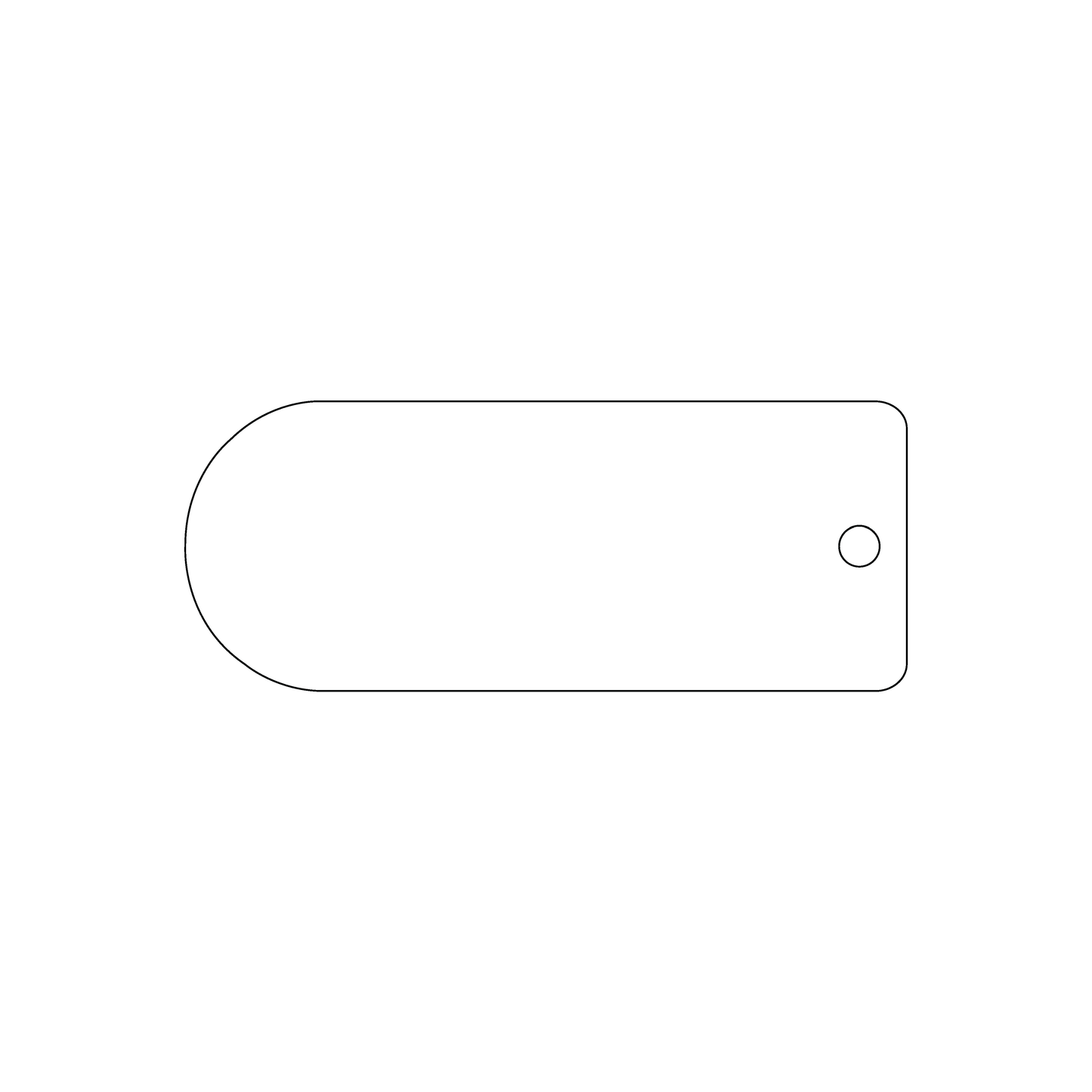 Custom Plastic 3.34" x 1.34" Rounded End Tags