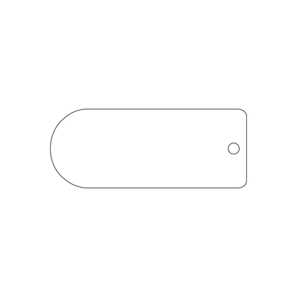 Custom Plastic 3.34" x 1.34" Rounded End Tags