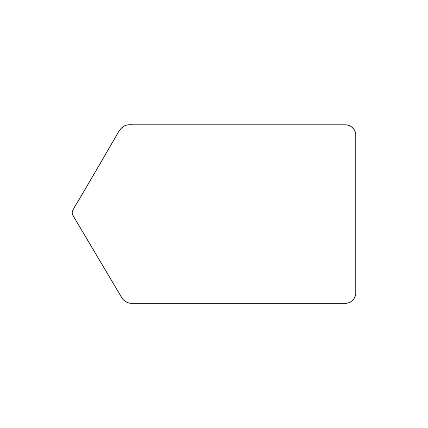 Custom Plastic 3.375" x 2.125" Pointed Cards