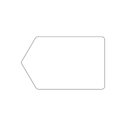 Custom Plastic 3.375" x 2.125" Pointed Cards