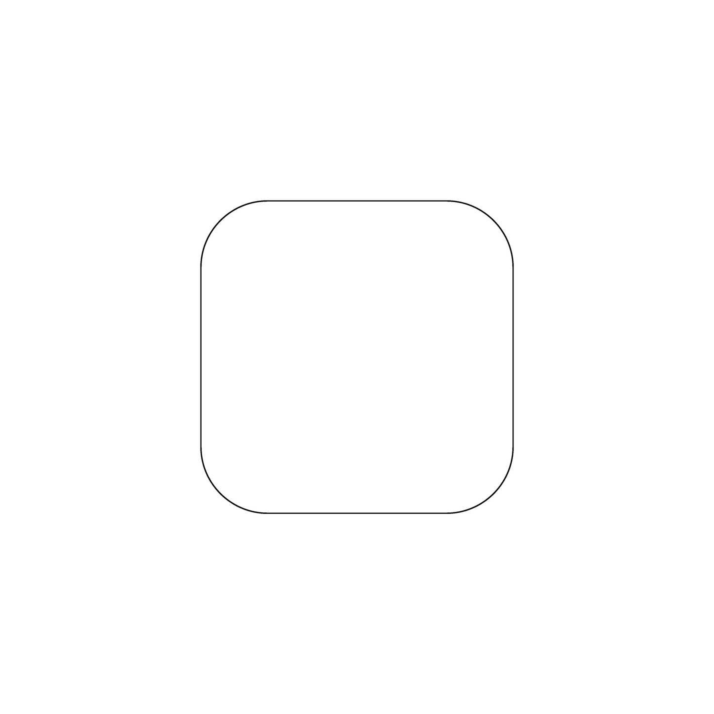 Custom Plastic 1.875" x 1.875" Small Rounded Square Cards
