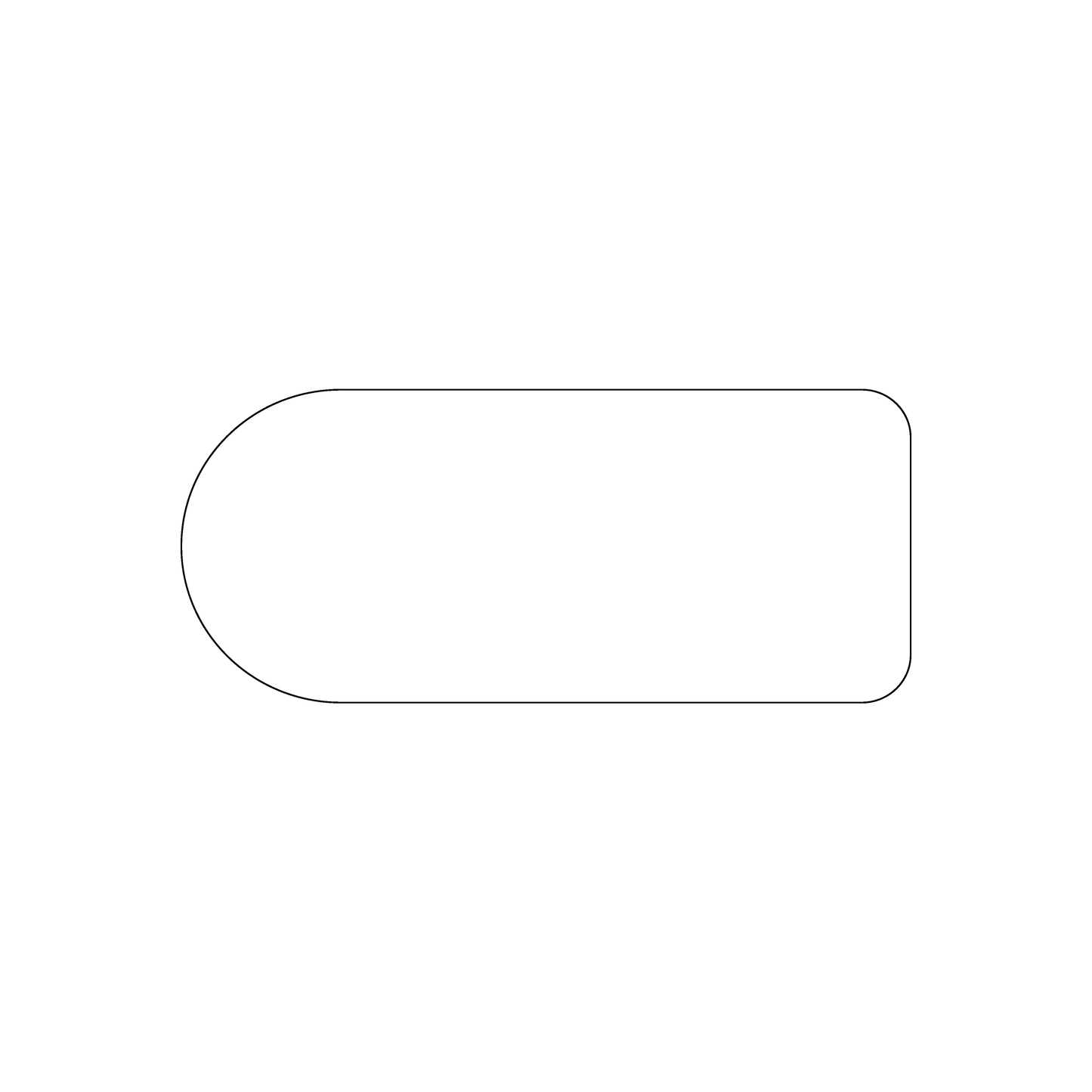 Custom Plastic 3.5" x 1.5" Rounded Cards