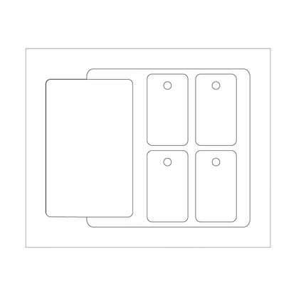 Custom Plastic Breakaway Card and Four Key Tag Combo