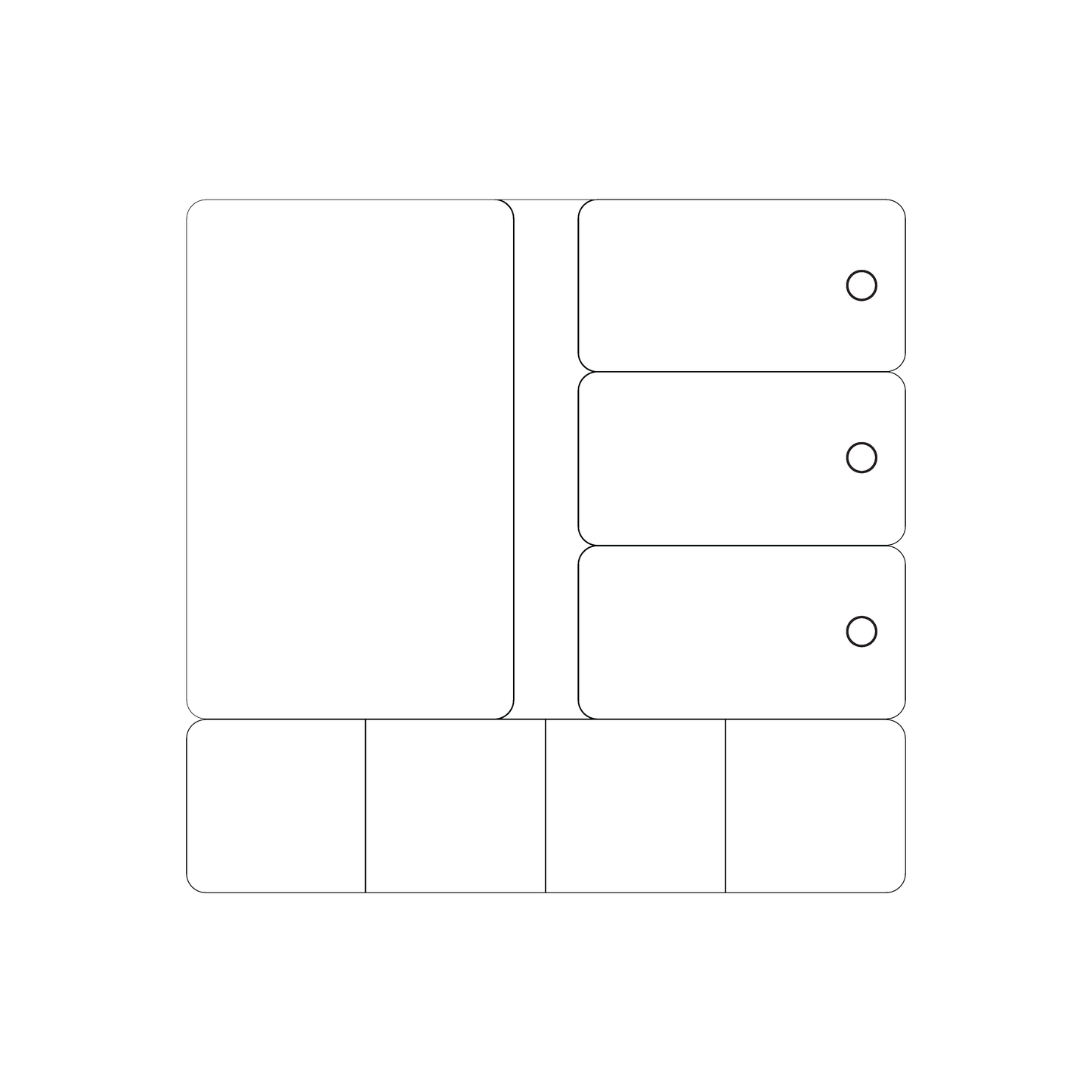 Custom Plastic Card, Four Tab, and Three Key Tag Combo