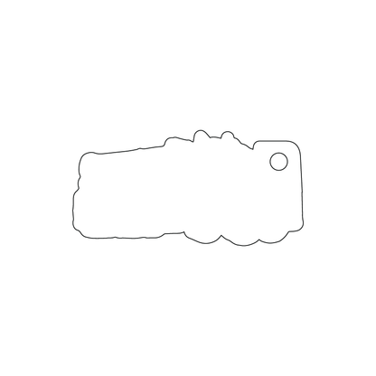 Custom Plastic 2.5" x 1.5" Semi Truck Shape Key Tags