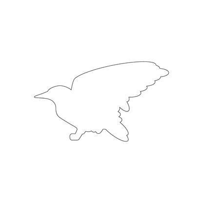 Custom Plastic 3.375" x 2" Bird Shape Cards