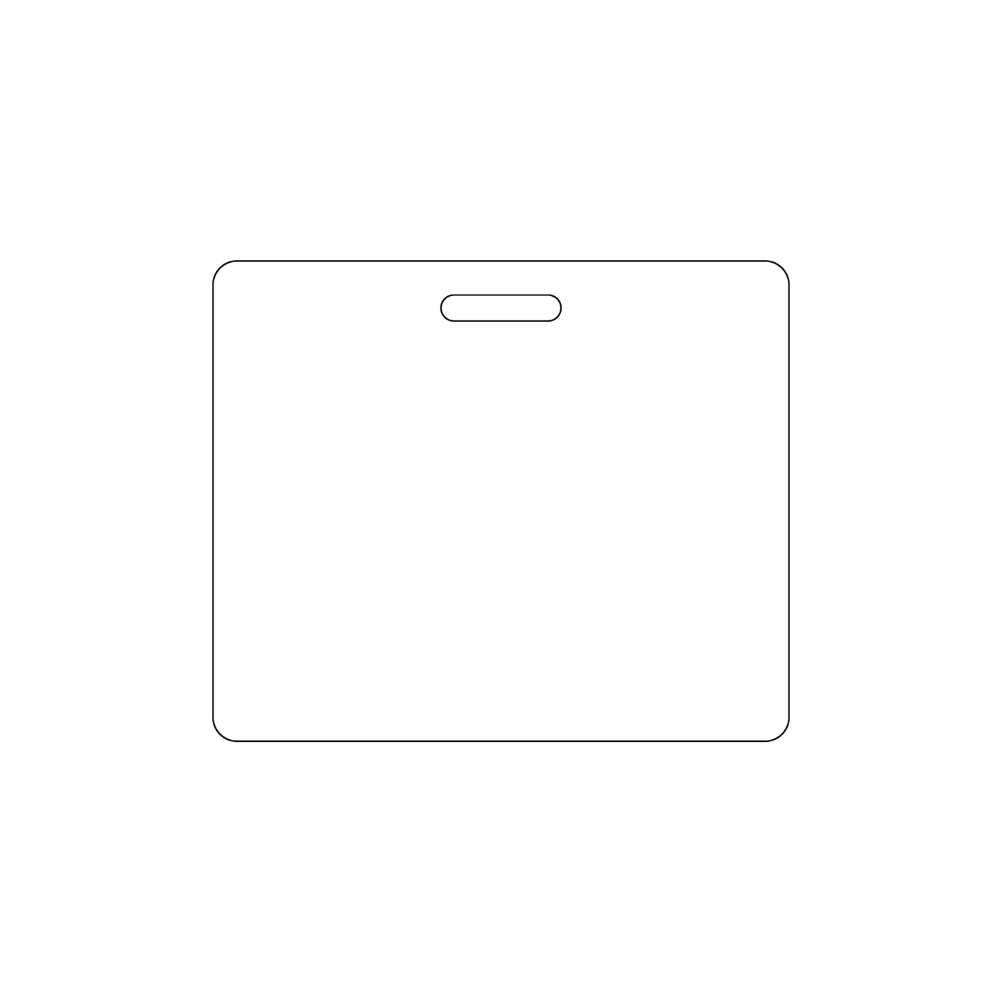 Custom Plastic 3" x 2.5" Short Badges