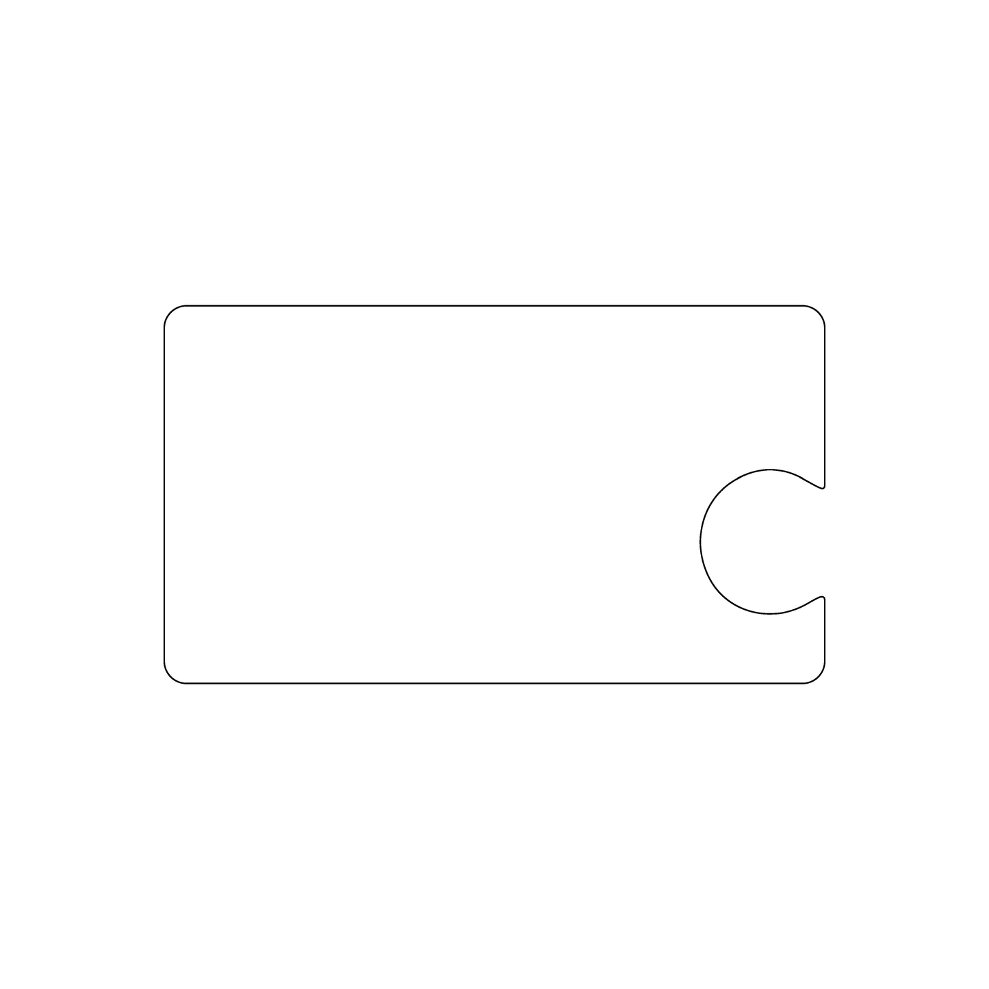 Custom Plastic 3.5" x 2.5" with Hole Cut-Out Cards
