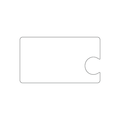 Custom Plastic 3.5" x 2.5" with Hole Cut-Out Cards