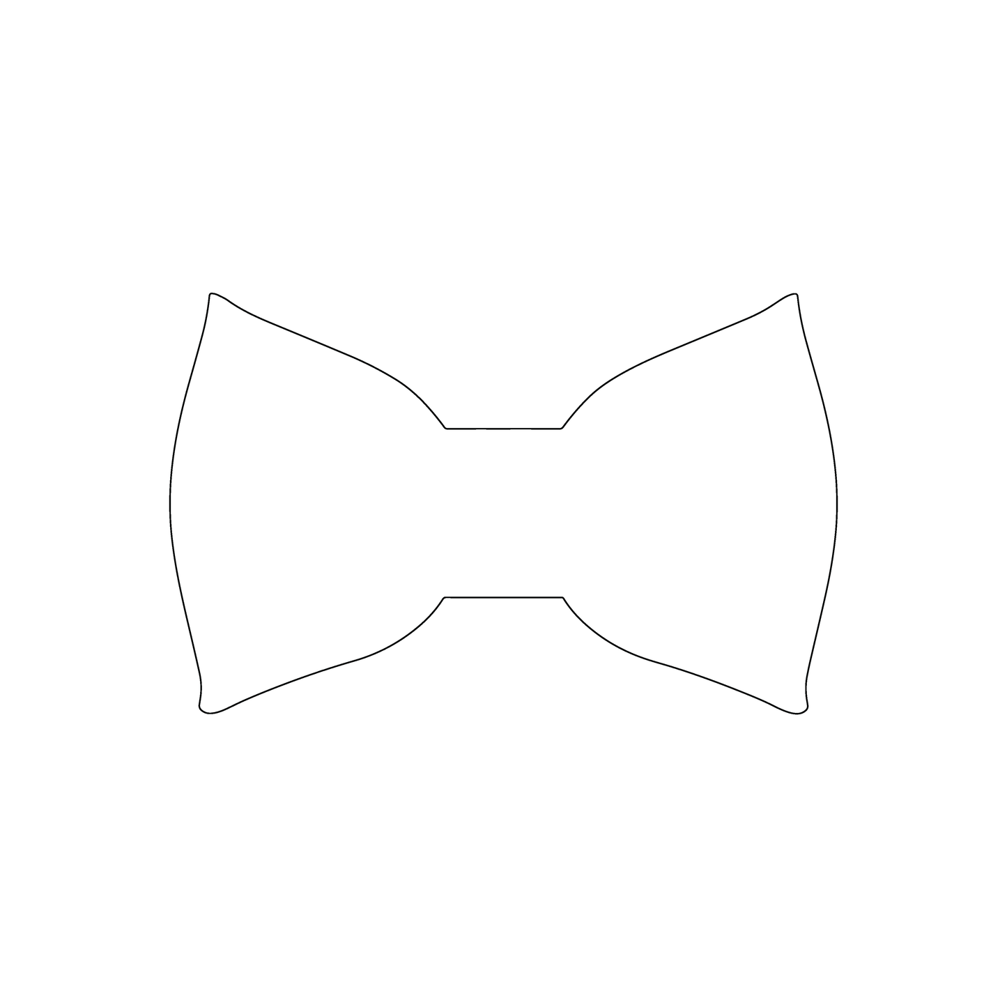 Custom Plastic 3.375" x 2.125" Bow Tie Shape Cards