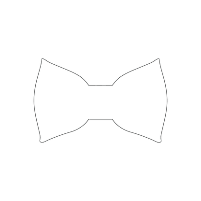 Custom Plastic 3.375" x 2.125" Bow Tie Shape Cards