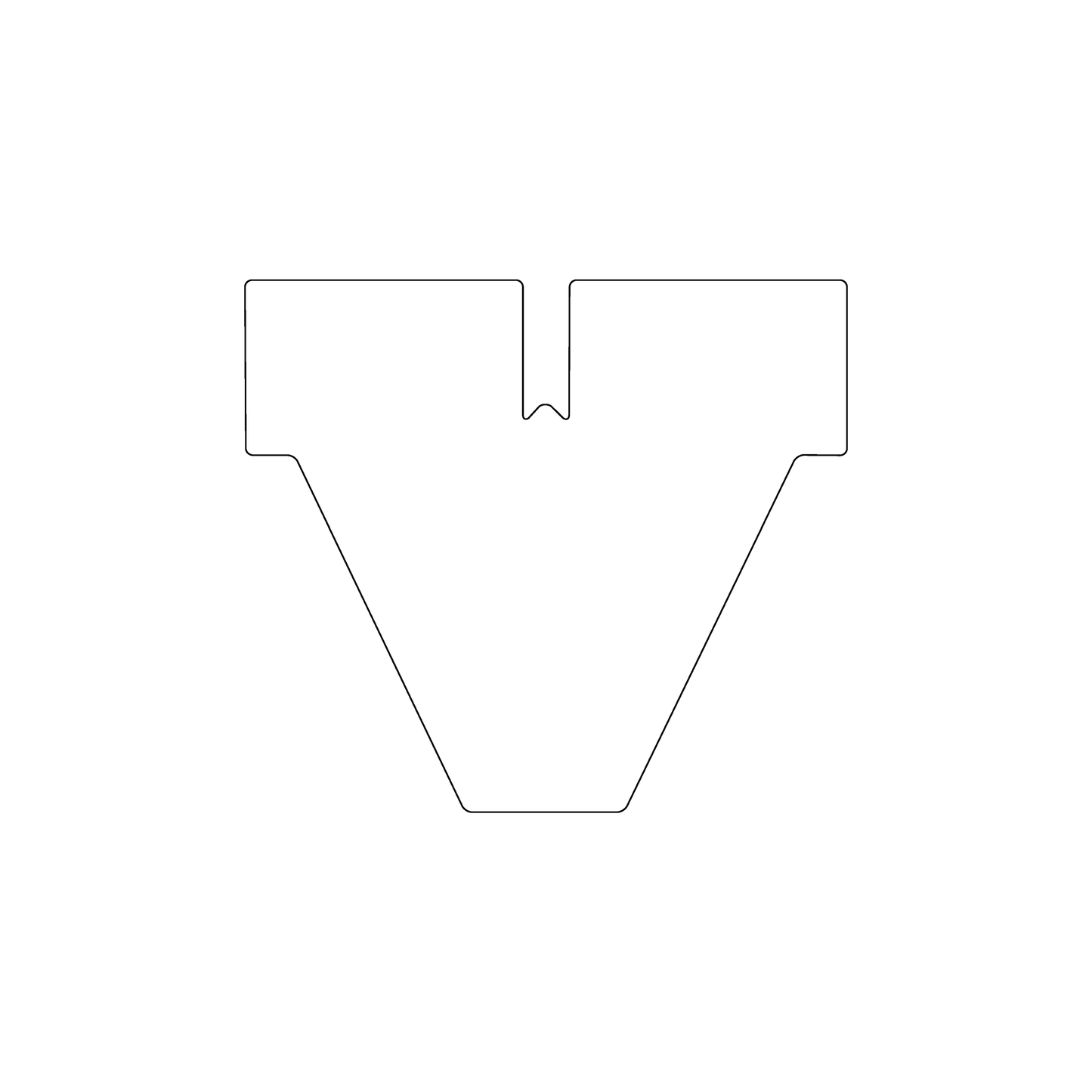 Custom Plastic 3" x 2.65" V Shape Cards