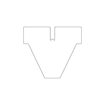 Custom Plastic 3" x 2.65" V Shape Cards