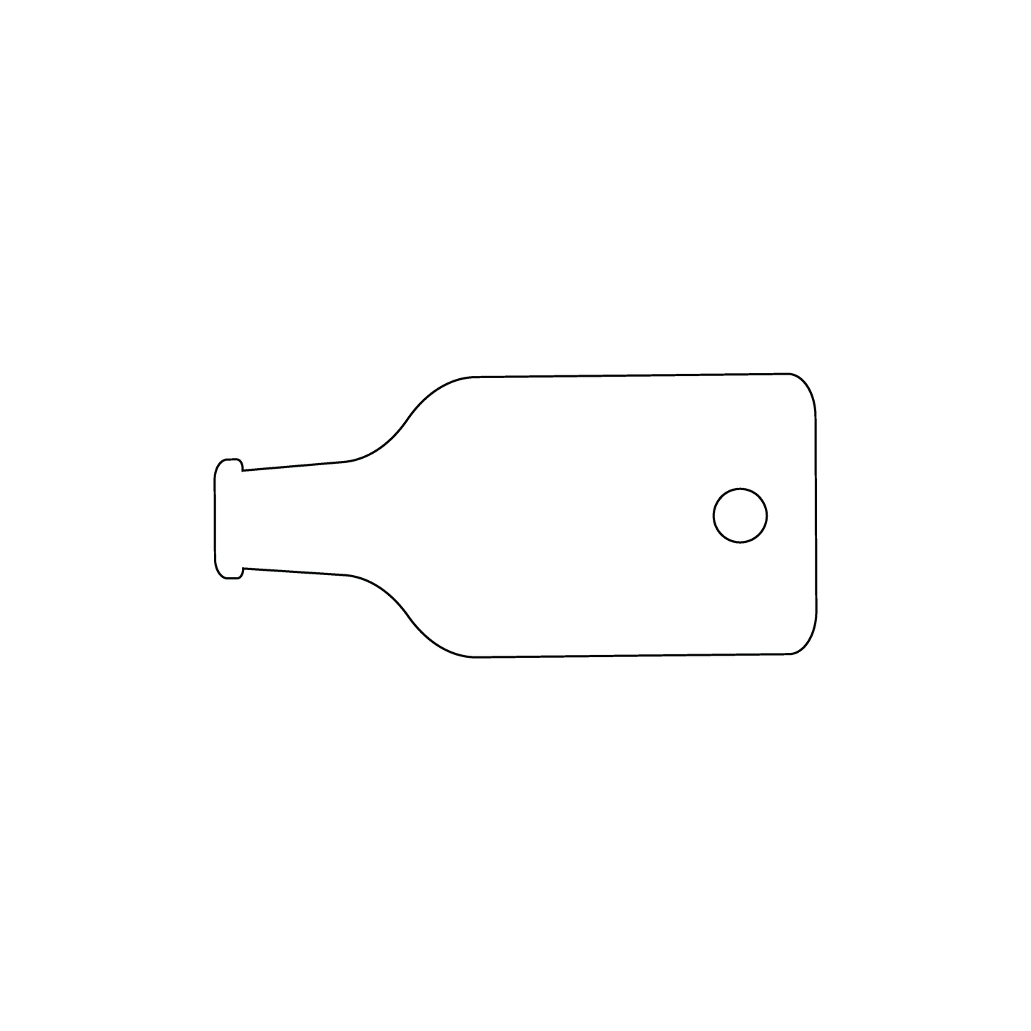 Custom Plastic 2.125" x 1" Bottle Shape Key Tags