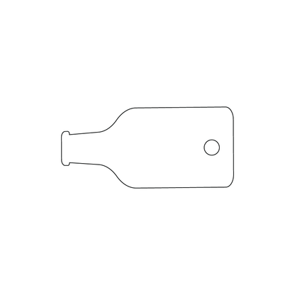 Custom Plastic 2.125" x 1" Bottle Shape Key Tags