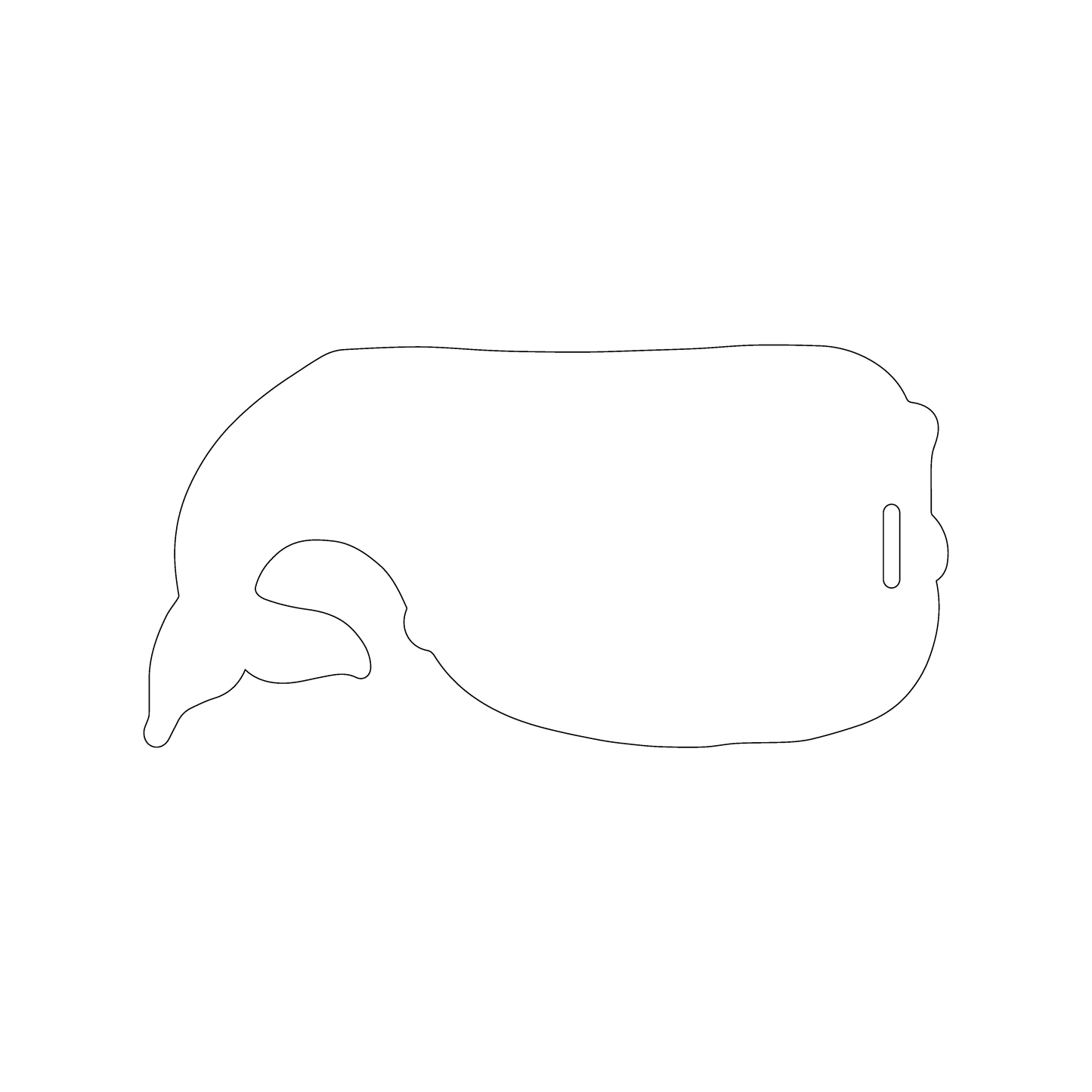 Custom Plastic 3" x 6" Whale Shape Luggage Tags
