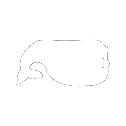 Custom Plastic 3" x 6" Whale Shape Luggage Tags