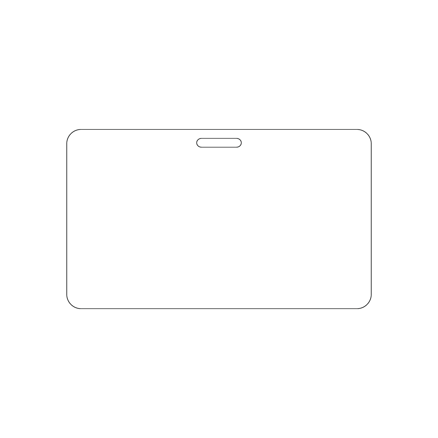 Custom Plastic 4.25" x 2.5" Horizontal Badges