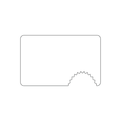 Custom Plastic 3.375" x 2.125" Shark Bite Cut-Out Cards