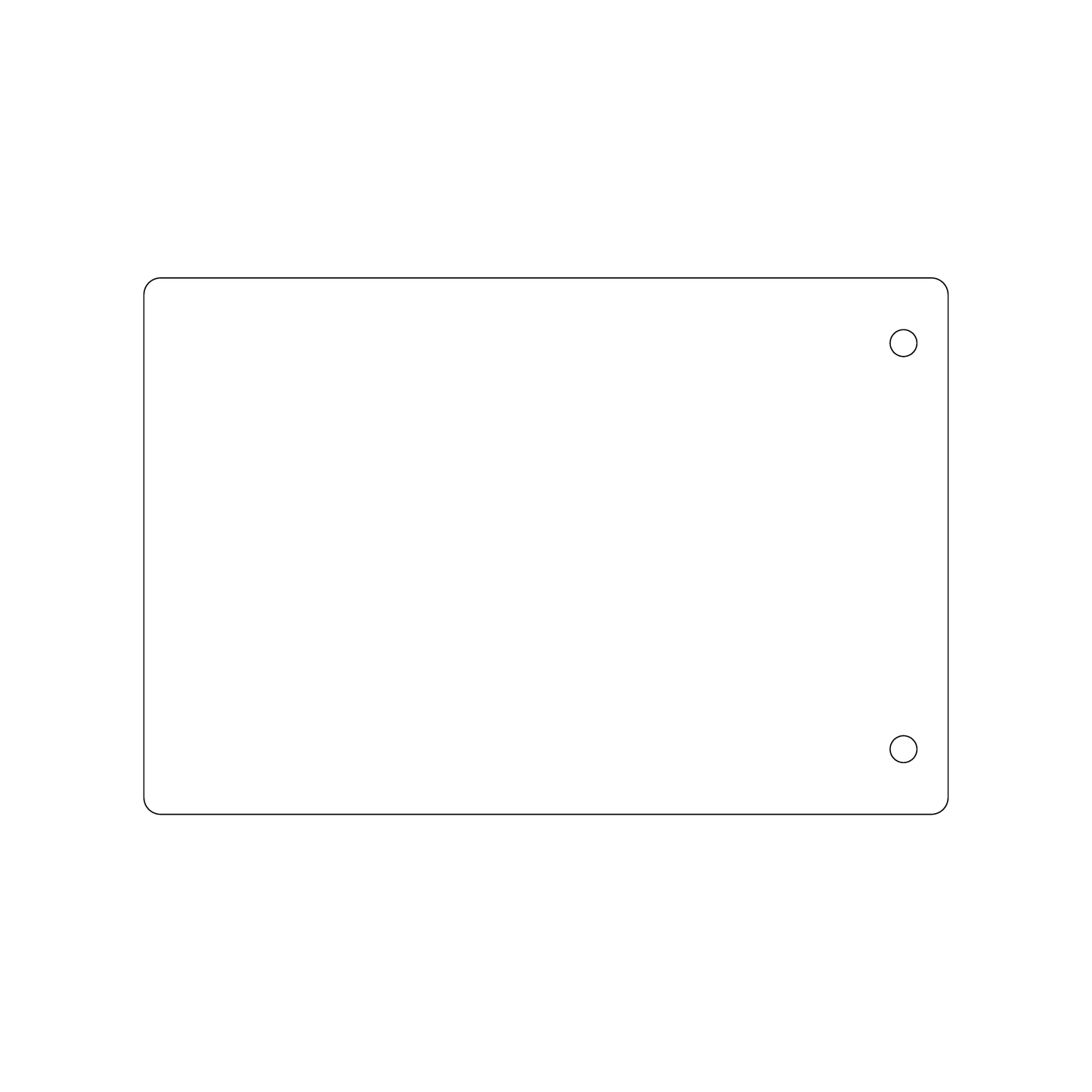 Custom Plastic 4" x 6" Two Hole Rectangle Signage