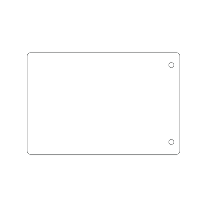 Custom Plastic 4" x 6" Two Hole Rectangle Signage