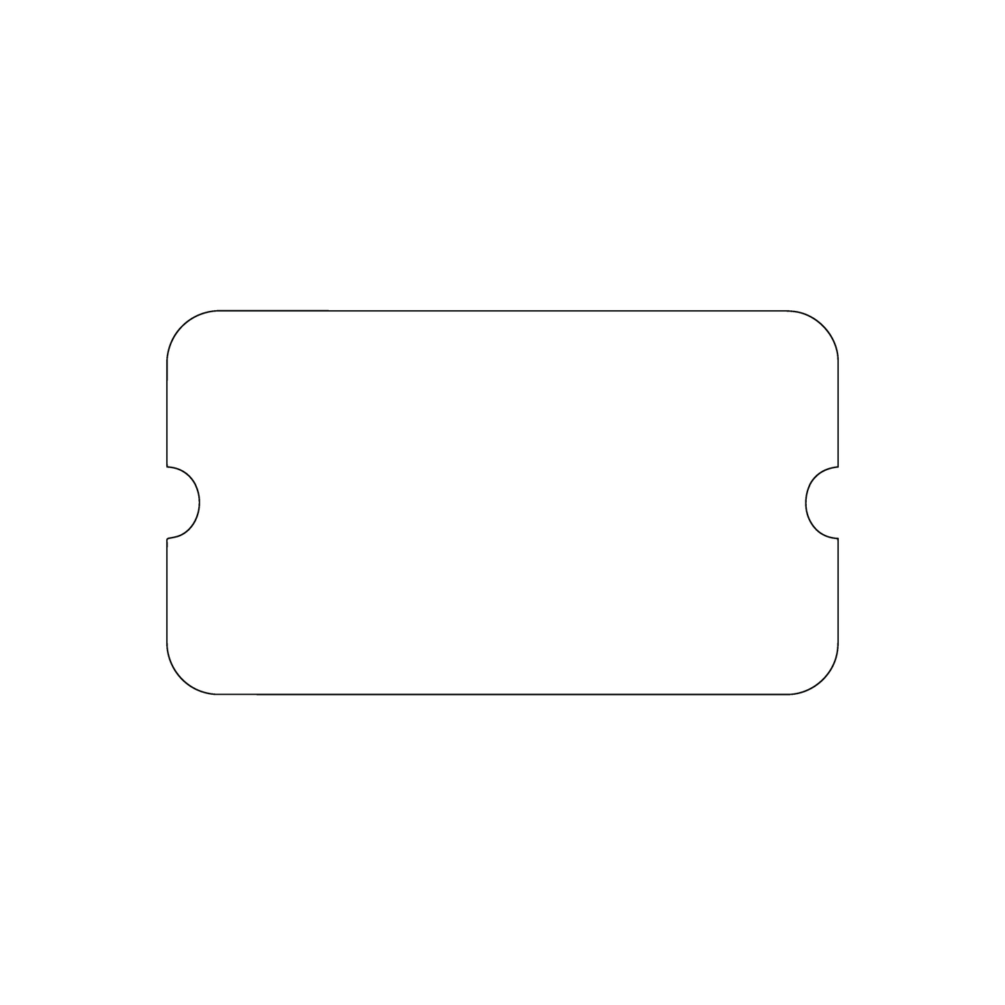 Custom Plastic 3.5" x 2" Ticket Shape Cards