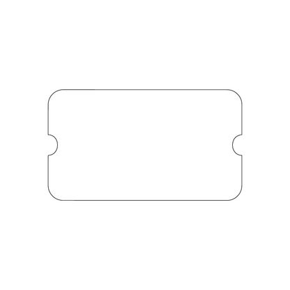 Custom Plastic 3.5" x 2" Ticket Shape Cards