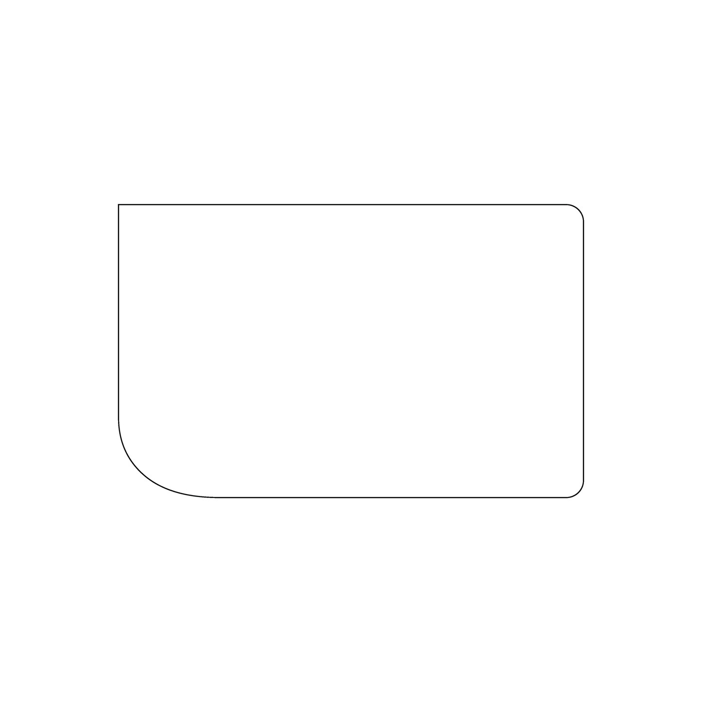 Custom Plastic 3.375" x 2.125" Curved Corner Cards