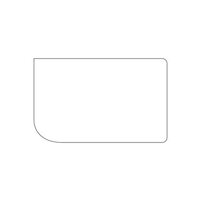 Custom Plastic 3.375" x 2.125" Curved Corner Cards