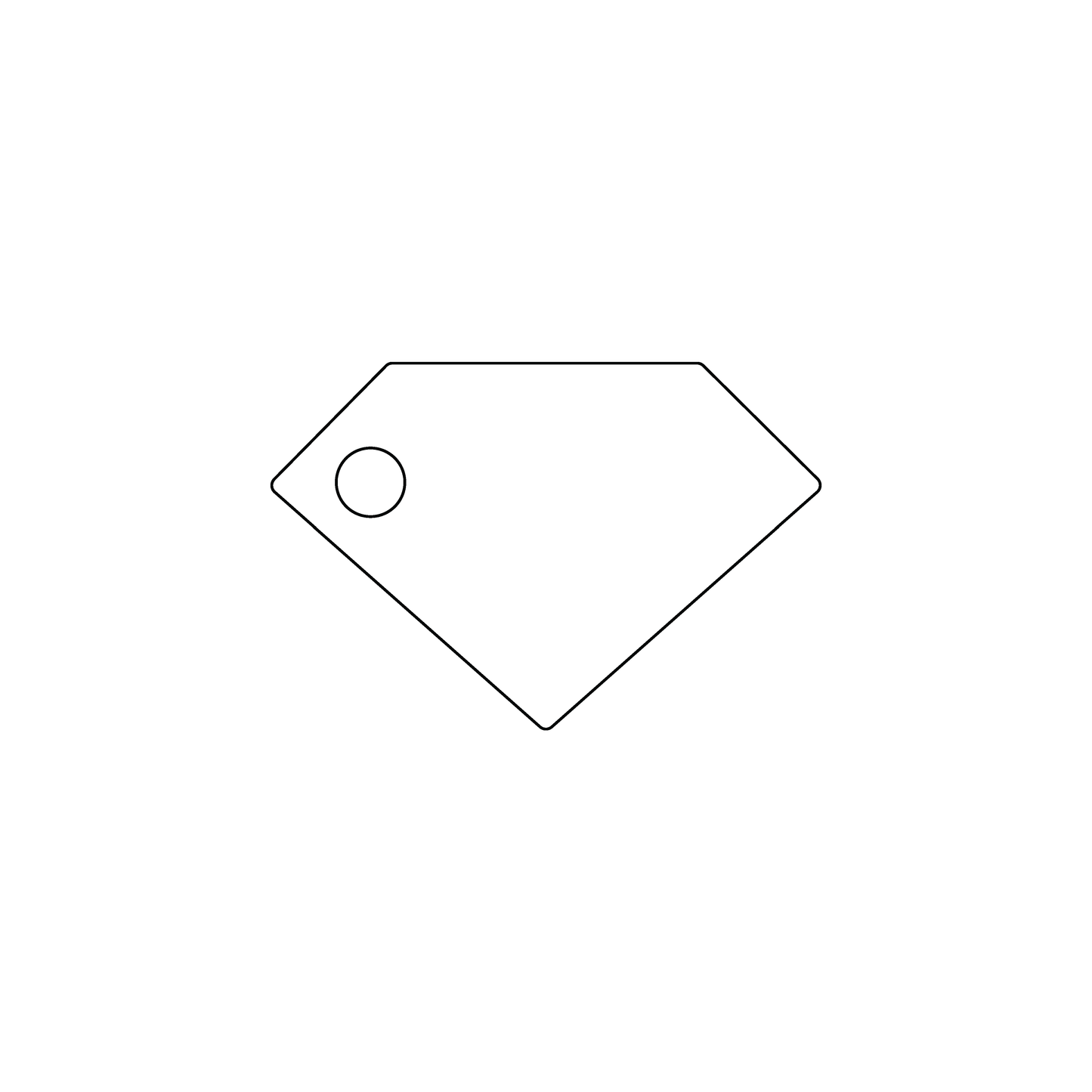 Custom Plastic 1.5" x 1" Diamond Shape Key Tags