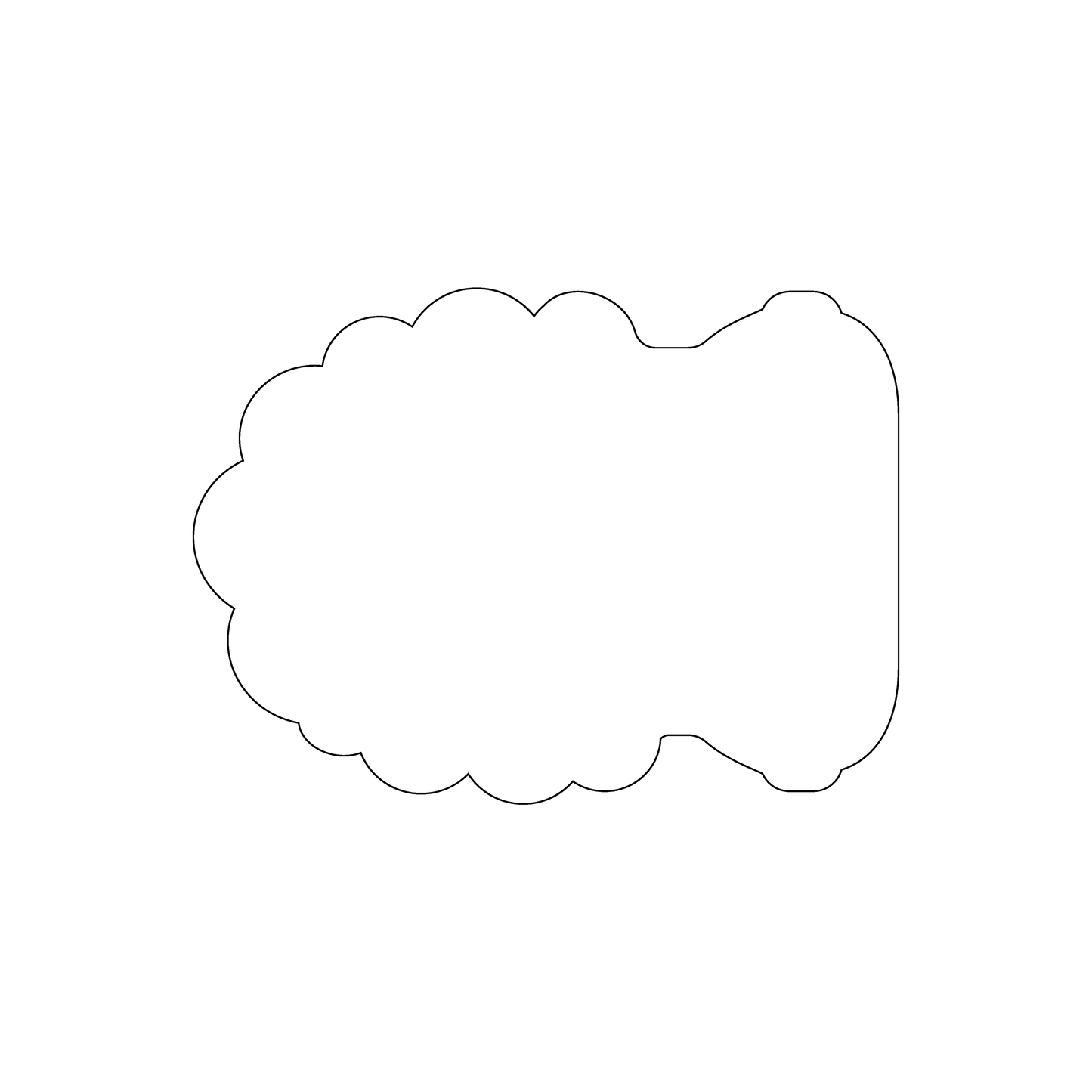 Custom Plastic 3.25" x 2.375" Face with Beard Shape Cards