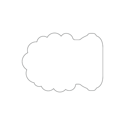 Custom Plastic 3.25" x 2.375" Face with Beard Shape Cards