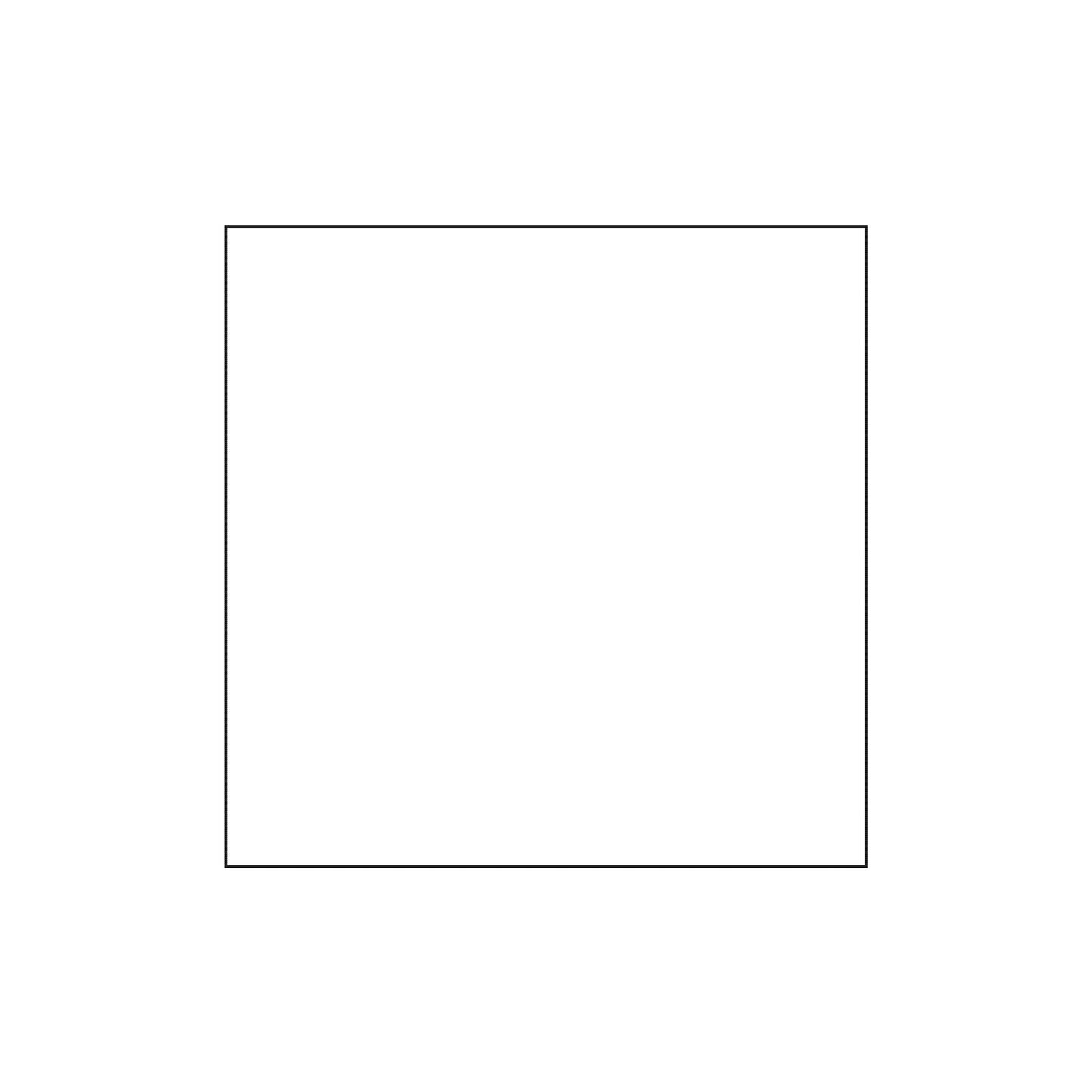 Custom Plastic 1.7" Sharp Corner Square Cards