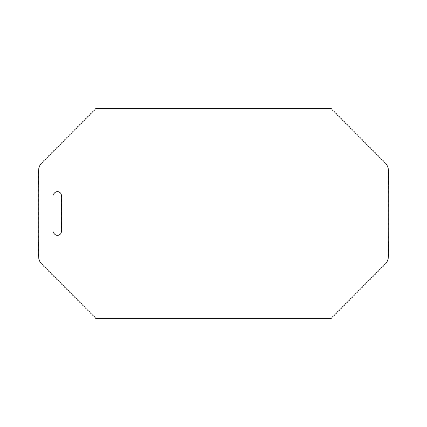 Custom Plastic 3" x 5" Large Octagonal Cards