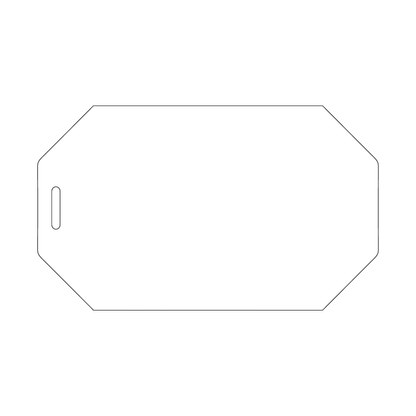 Custom Plastic 3" x 5" Large Octagonal Cards