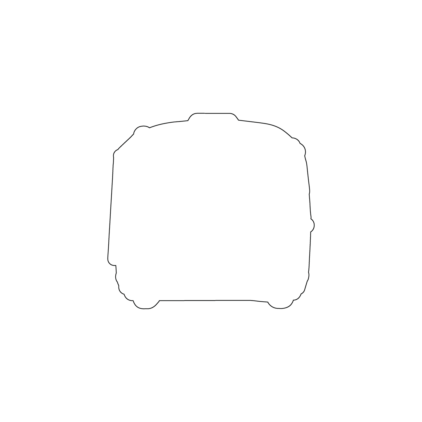 Custom Plastic 2.357" x 2.23" Trailer Rear View Shape Cards
